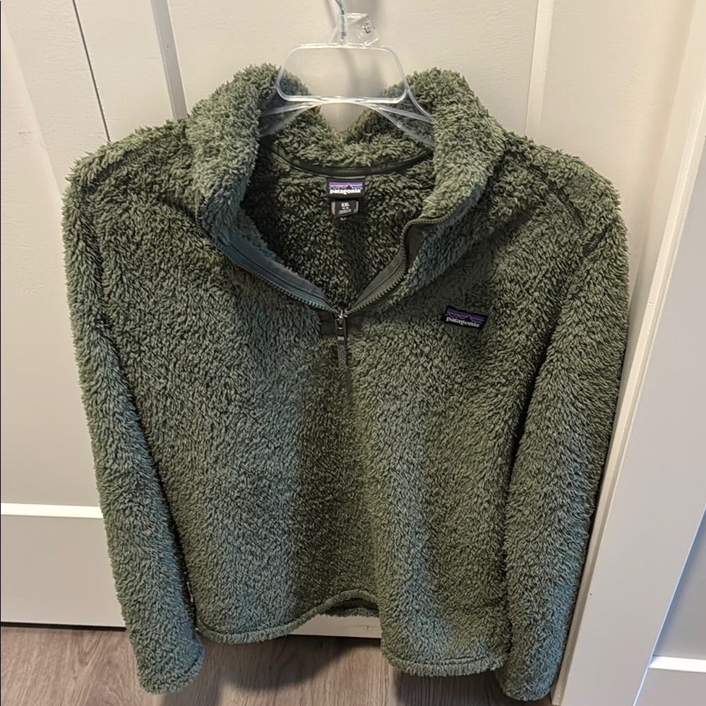 Patagonia Olive Sherpa Fleece Jacket